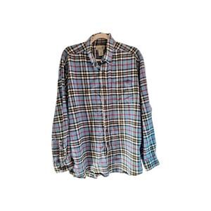 L.L. Bean Men's Size L Long Sleeve Button Down Flannel Plaid Shirt